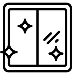 Cleaning Window Vector Design Icon Style