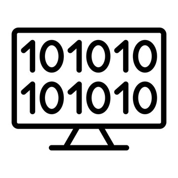 Binary Code Vector Design Icon Style