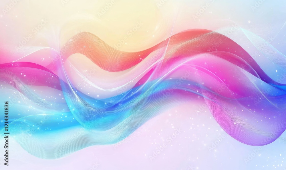 Poster colorful abstract background with wave pattern