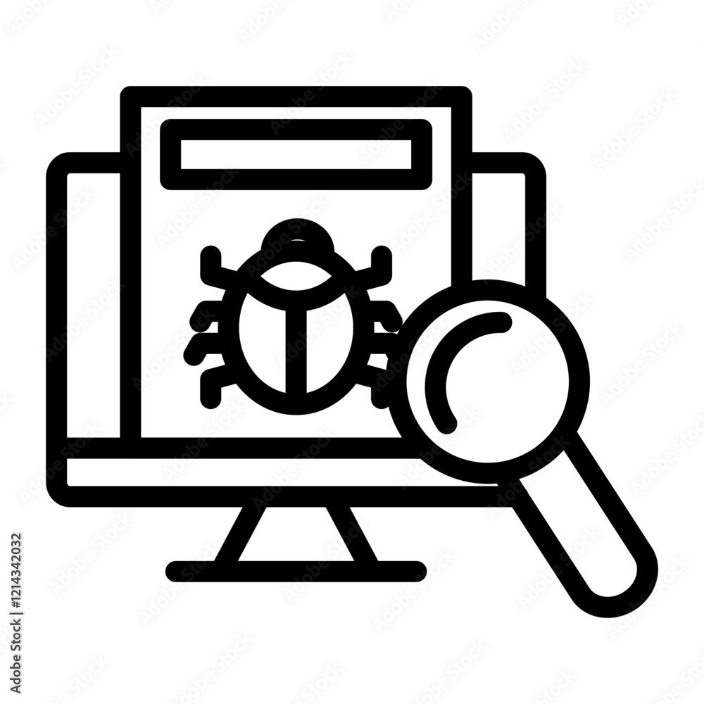 Wall mural website bug vector design icon style