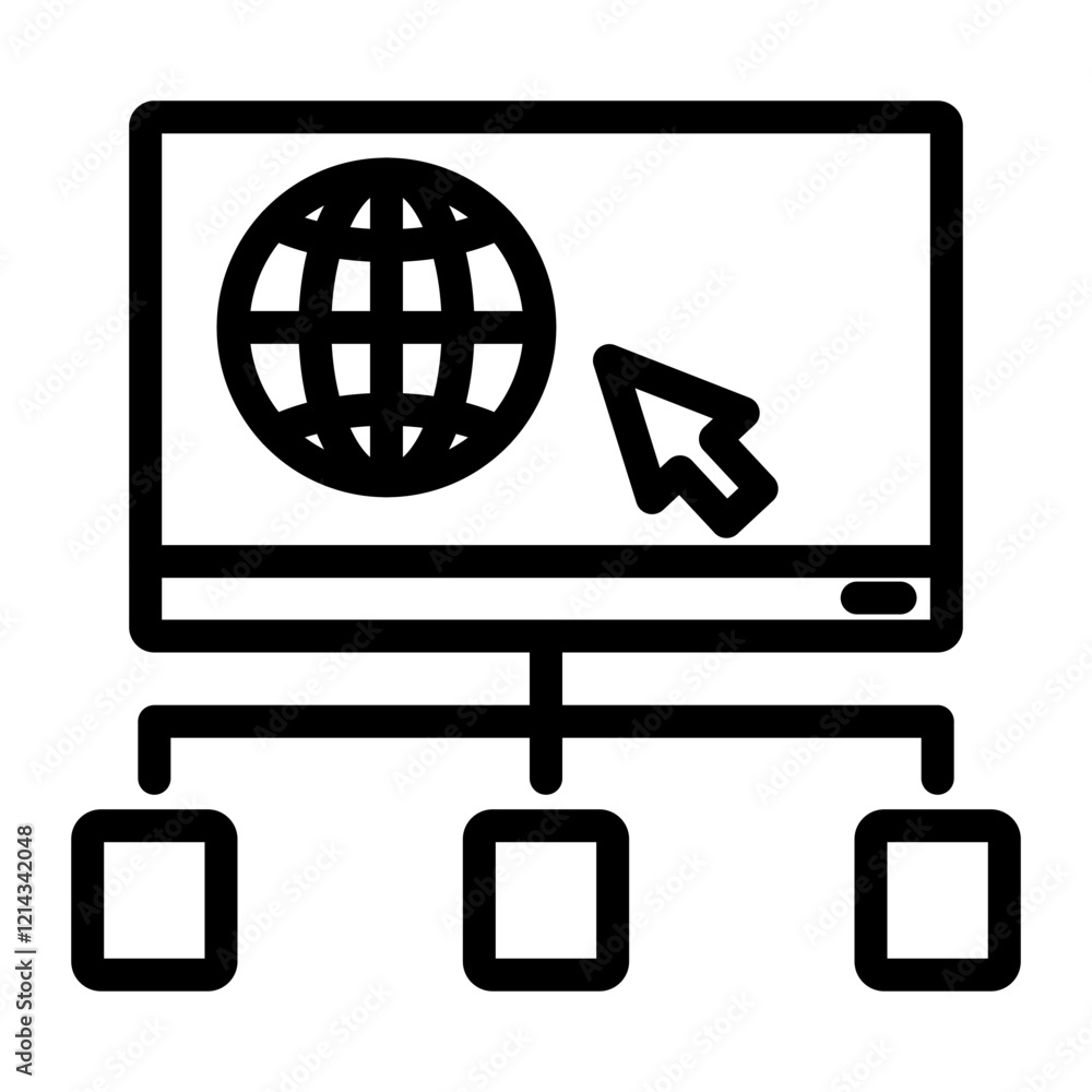 Wall mural website structure vector design icon style