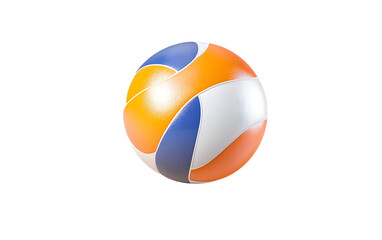 Fototapeta premium Cartoon volleyball in the white background, 3d rendering.