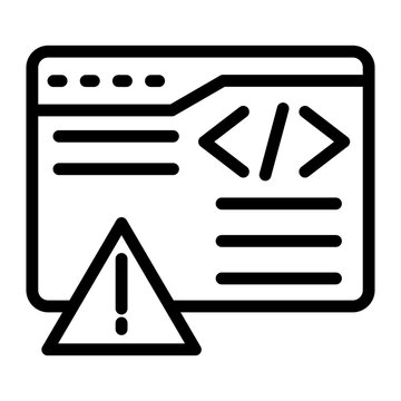 Code Error Vector Design Icon Style