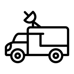 News Van Vector Design Icon Style