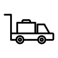 Baggage Truck Vector Design Icon Style