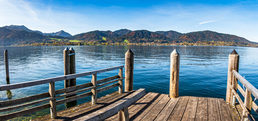 village Tegernsee at the tegernsee lake - bavaria
