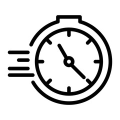Fast Time Vector Design Icon Style