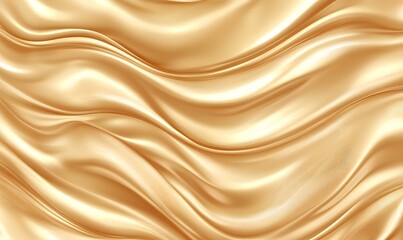 Golden silk waves flowing, abstract background, luxury texture, design element