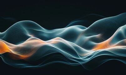 Fototapeta premium Colorful abstract waves representing the beauty of nature and emotion in a fluid art composition