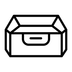 Wooden Box Vector Design Icon Style