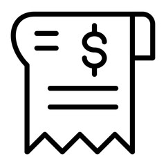 Bill Vector Design Icon Style