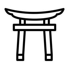 Torii Gate Vector Design Icon Style