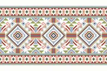 Geometric ethnic pattern vector illustration,geometric fabric 