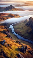 Valley Nature Outdoors Landscape Calm Tranquil Aerial View Picturesque