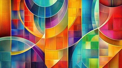 Obraz premium Abstract Colorful Geometric Pattern