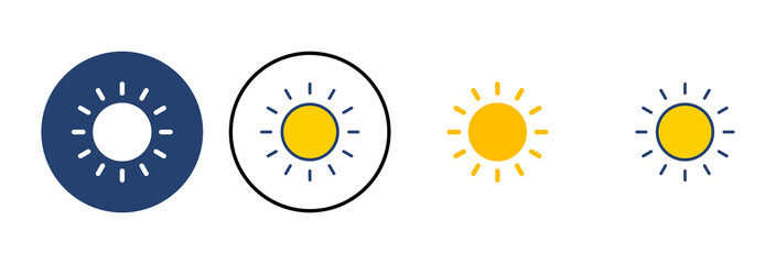 Sun icon vector. Brightness Icon vector