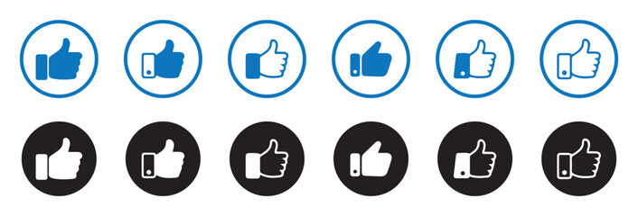 Social media vector icon. Like, unlike, comment, share, message, thumb. Like the button vector icon in black. Vector illustration EPS 10