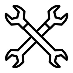 Cross Wrench Vector Design Icon Style