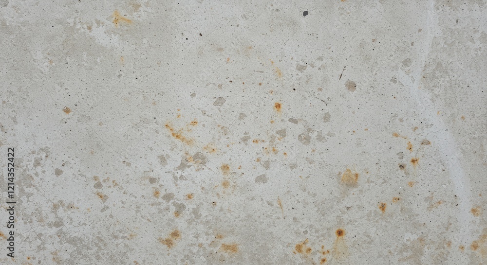 Poster a gritty concrete texture with light gray tones and subtle patches of rust and brown stains