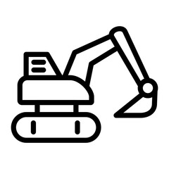 Backhoe Vector Design Icon Style