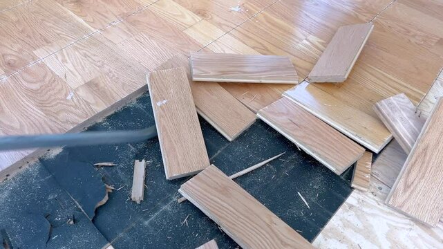 Home Renovation Project: Removing Old Parquet Flooring