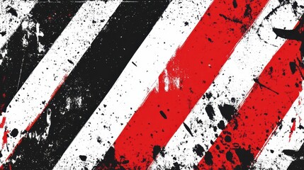 Fototapeta premium Abstract Red, Black, and White Diagonal Stripes Grunge Texture