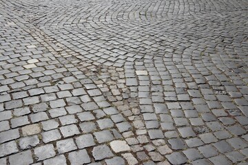 Stone paving in Timisoara, Romania
