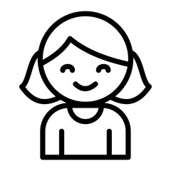 Daughter Vector Design Icon Style