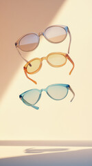 Vintage-inspired glasses with warm orange tones