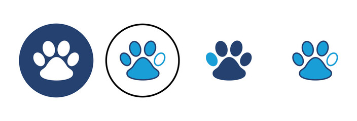 Paw icon vector. paw print icon vector. dog or cat paw