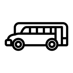 School Bus Vector Design Icon Style
