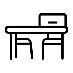 School Desk Vector Design Icon Style