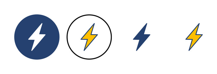 Lightning icon vector. electric icon vector. power icon. energy sign