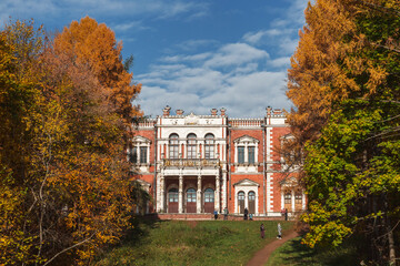 View of the manor house of the Bykovo estate. Moscow Region, Russia