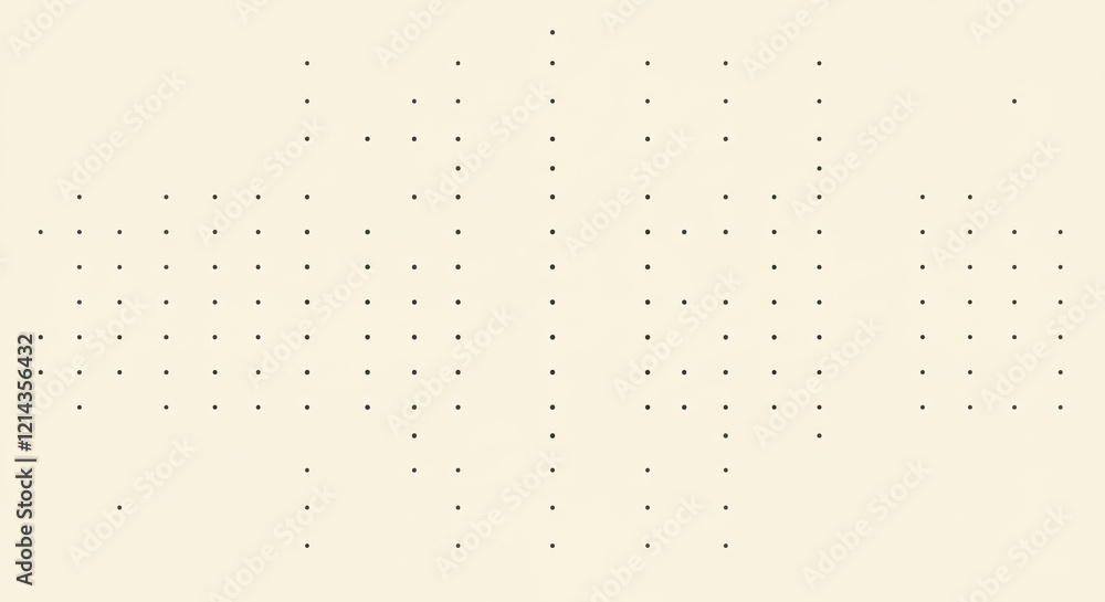 Poster abstract dot grid pattern with evenly spaced dots in varying sizes on a soft cream background.
