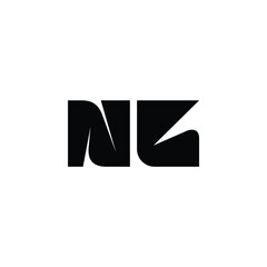 Obraz premium NL monogram logo design letter text name symbol monochrome logotype alphabet character simple logo