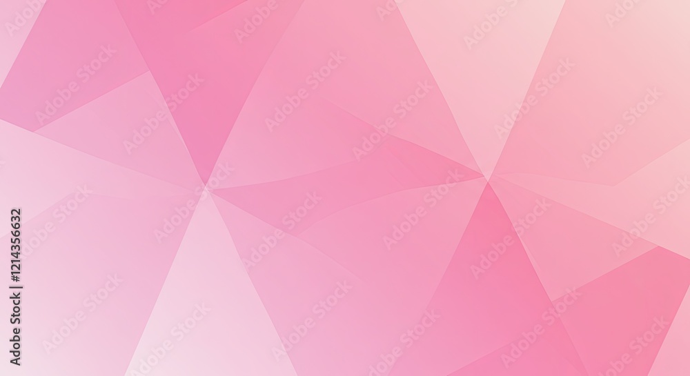 Poster pink abstract geometric background: a serene and elegant backdrop featuring a low-poly design in sof