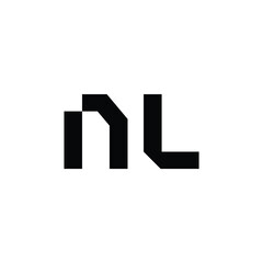 NL monogram logo design letter text name symbol monochrome logotype alphabet character simple logo