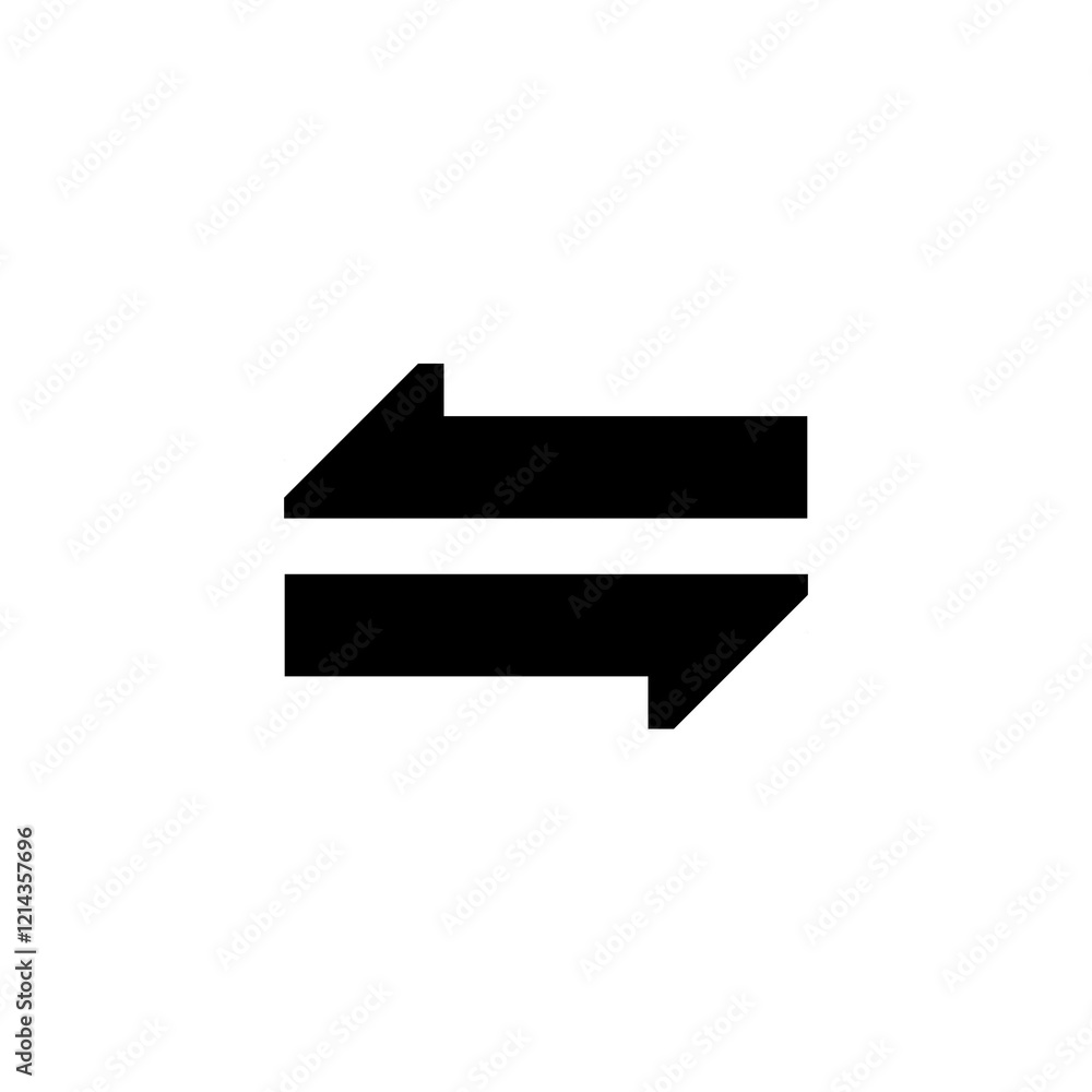 Poster exchange or switch silhouette icon with simple design and modern for web