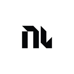 NL monogram logo design letter text name symbol monochrome logotype alphabet character simple logo