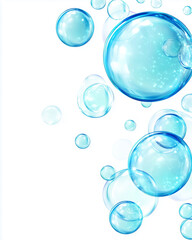 Colorful Bubbles on a White Background