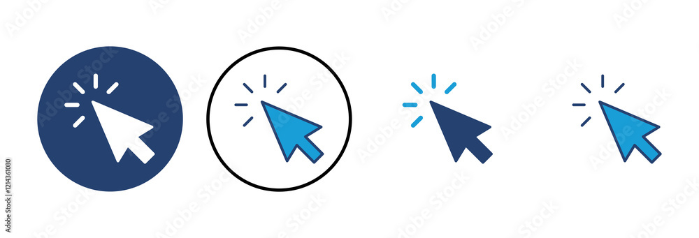 Aufkleber click icon vector. pointer arrow icon. cursor icon vector