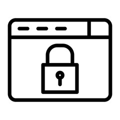 Website Security Vector Design Icon Style