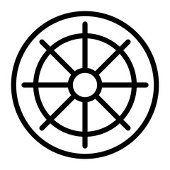 Obraz premium Ship Wheel Vector Design Icon Style