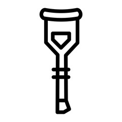 Crutch Vector Design Icon Style