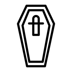 Obraz premium Coffin Vector Design Icon Style
