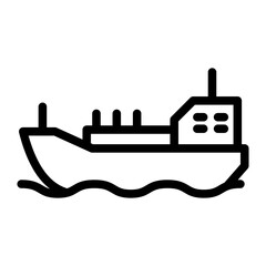 Oil Ship Vector Design Icon Style