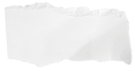 a white piece of paper on an isolated white background