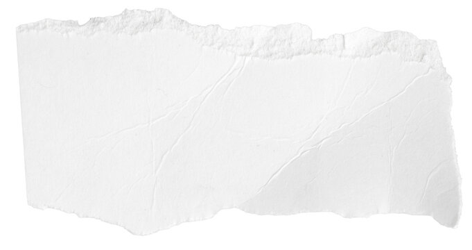 a white piece of paper on an isolated white background