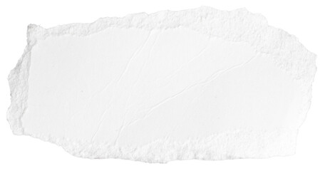 piece of white paper on white isolated background